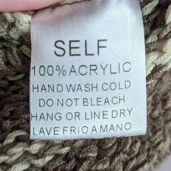 Easel Los Angels Women's Brown Oversized Long Sleeve Pull Over Sweater Sz M Flaw - Picture 7 of 12